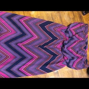 Express Purple Scarf Print Maxi Dress Size L